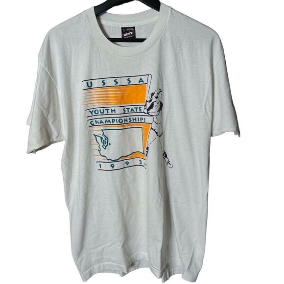 VTG 1993 Softball T Shirt USA Large - Picture 1 of 4